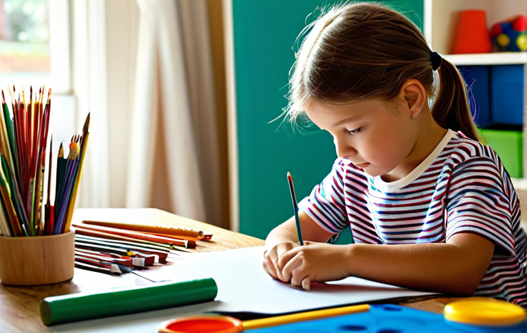 Creative Alternatives**

"A child engrossed in an art project, surrounded by colorful craft supplies in a bright, sunlit room, fully clothed in comfortable play clothes, safe for work, appropriate content, perfect anatomy, natural proportions, family-friendly scene, professional photography, high quality."

**