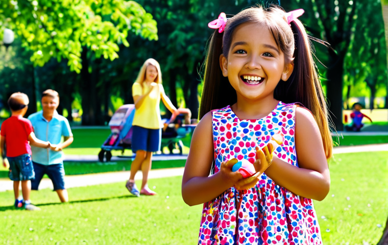 **

"A young girl with a bright smile, fully clothed in a colorful and modest sundress, playing with her LOL Surprise! dolls in a sunny park. The background includes other children playing and families enjoying the day. Safe for work, appropriate content, family-friendly, perfect anatomy, natural proportions, well-formed hands, proper finger count, professional photography, high quality."

**